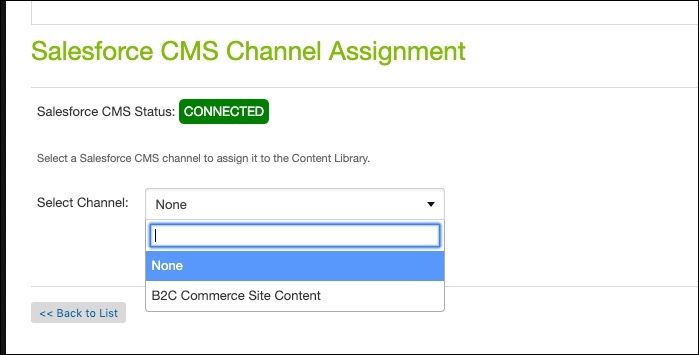 Assign channel to site library