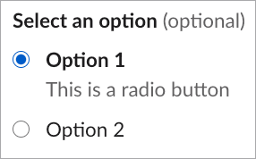 Radio Button Example