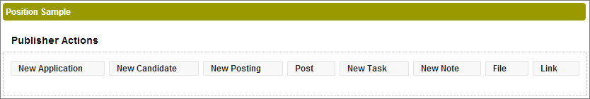 Customizing the actions available on a standard position record