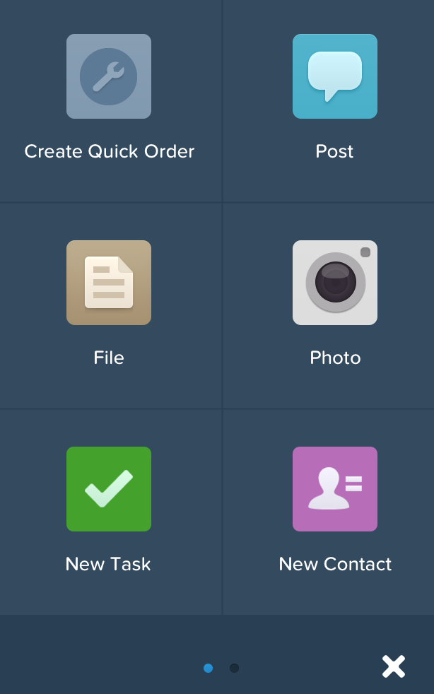 Create Quick Order action in the publisher