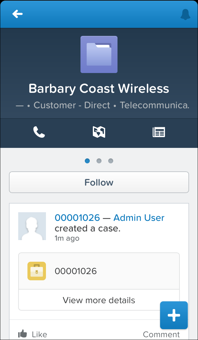 Case in Account Feed