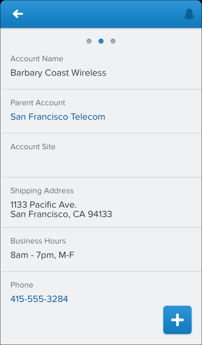 Account Record Detail