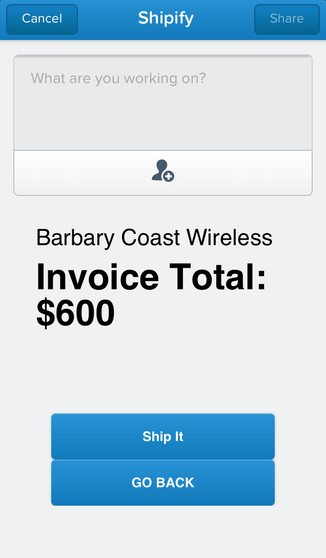 Shipify canvas app
