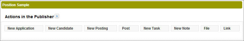 Customizing the actions available on a standard position record
