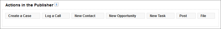 Actions in the Publisher