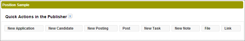 Customizing the actions available on a standard position record