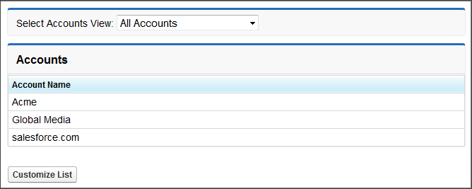 Dynamic Visualforce: Listing accounts with a Standard List Controller