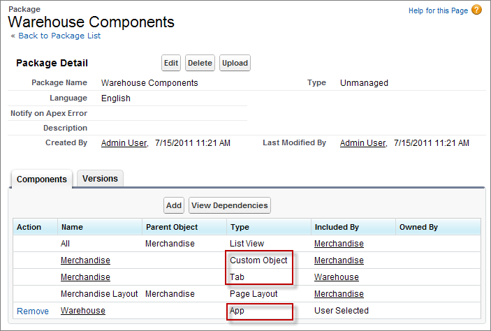 Some components are added automatically