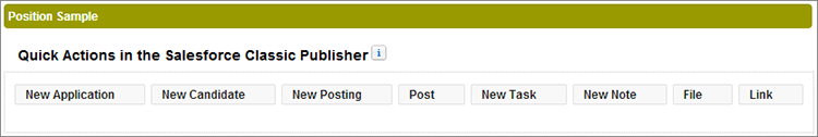 Customizing the actions available on a standard position record