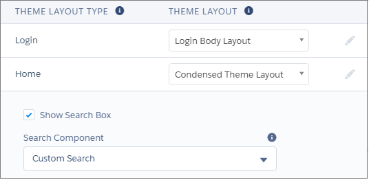 Theme Layout area with new checkbox