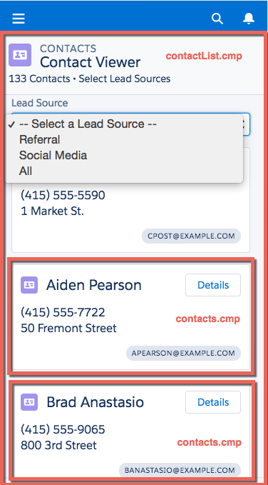 Customize Components in the Salesforce app