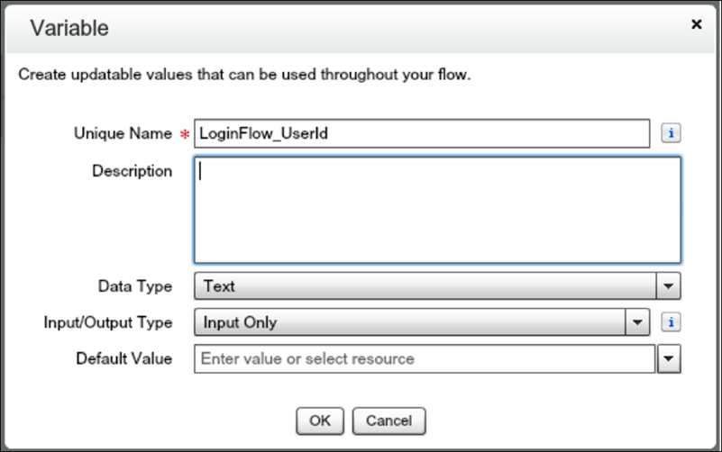 Creating a LoginFlow_UserId variable