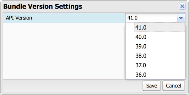 Set the API version of a component bundle