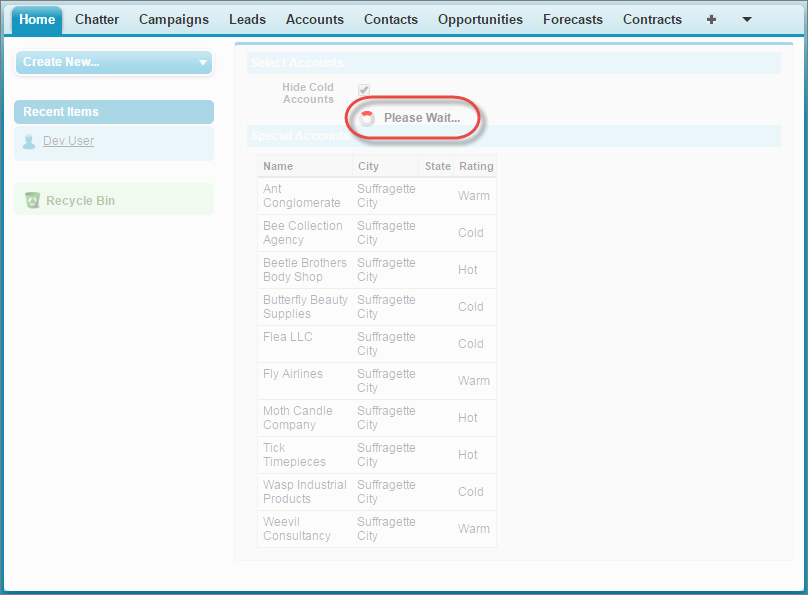 Visualforce page that's stopped because the breakpoint was hit