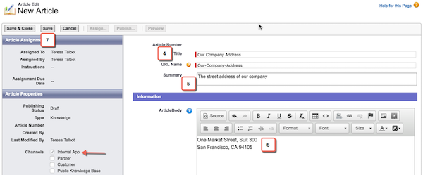 Article Edit page