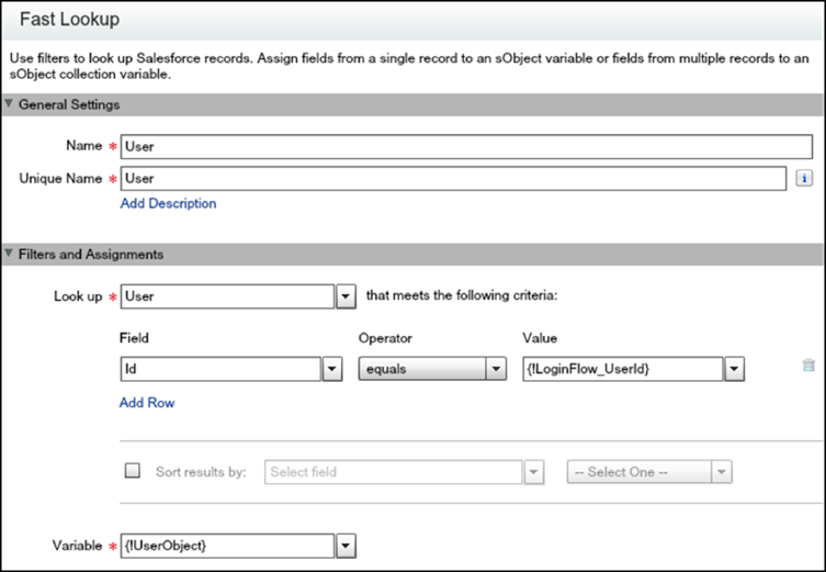 create a fast lookup element