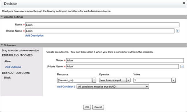 Create a decision element