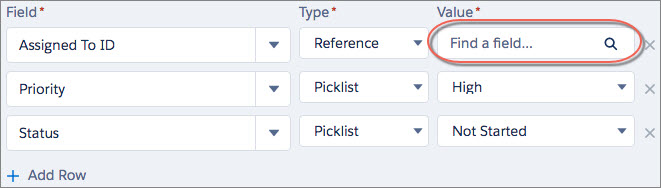 Reference a field
