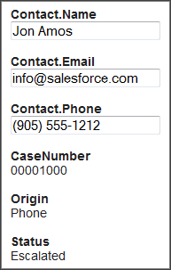 Sample dynamic Visualforce page for a case