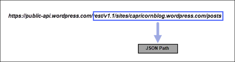 enter the JSON path