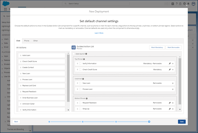 Configure channel defaults.