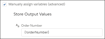 The Apex class's output variables, passed into a flow variable to be referenced later