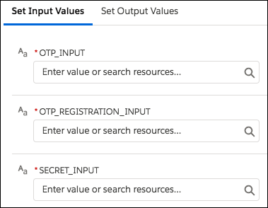 TOTP plugin inputs