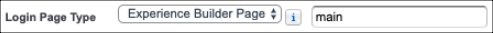 Login page selection