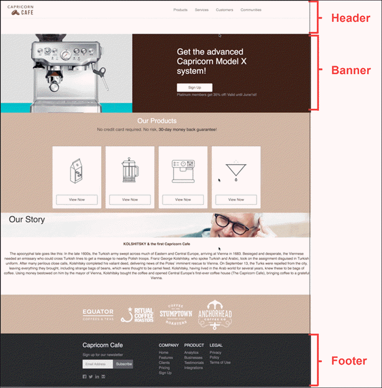 The page displays the site header, footer, and banner content