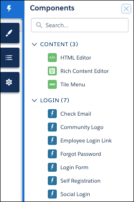 Components panel