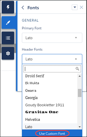 Use Custom Fonts In Your Experience Builder Site Experience Cloud Developer Guide Salesforce Developers