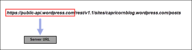 enter the server URL