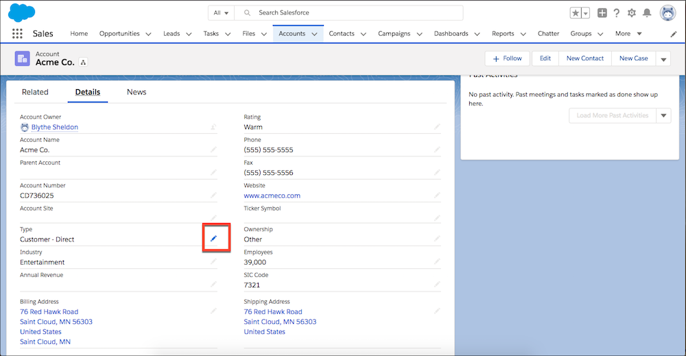 Highlight the Edit Button Under Details Tab.