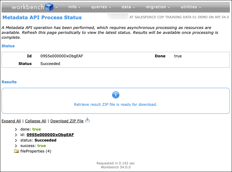 S3 data connector metadata download via workbench