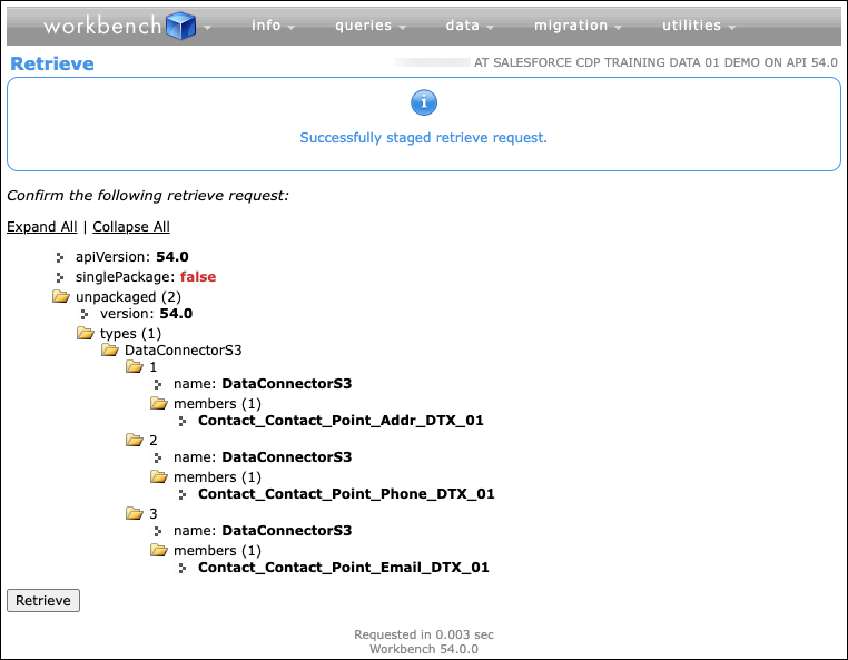 S3 Connector metadata retrieval review on workbench