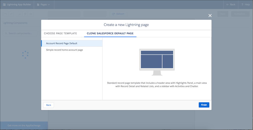 Clone Salesforce Default Page.