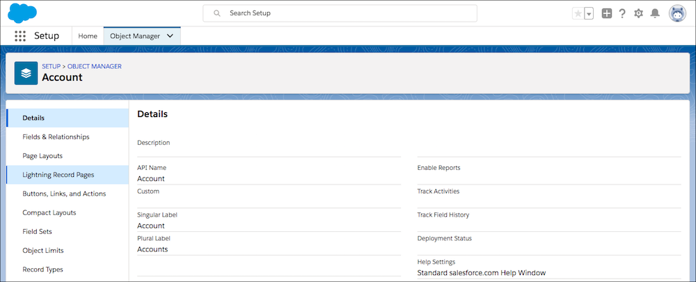 Select Lightning Record Pages from left hand navigation.