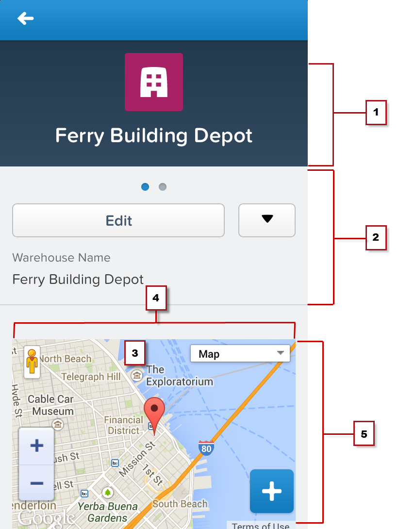 An inline Visualforce page on a Salesforce app layout