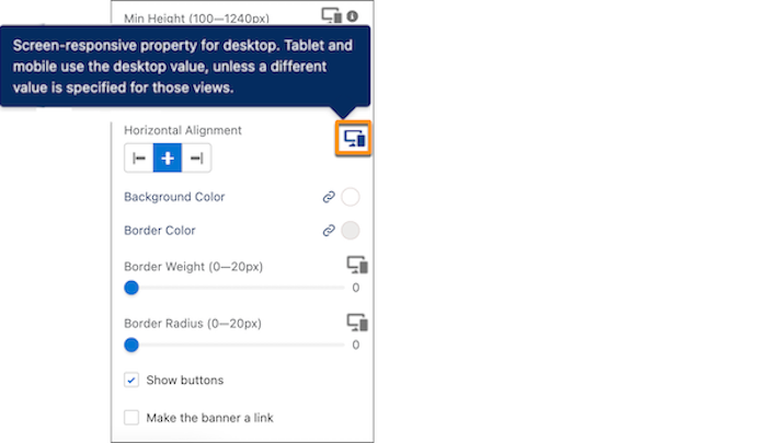 Custom Component Screen Size Responsive Property