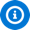 信息符号是一个蓝色圆圈，上面有一个白色字母 i。