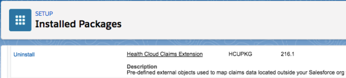 Claims extension package in Setup