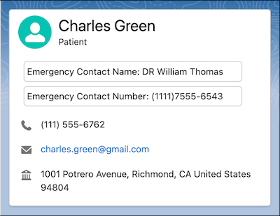 Profile Card configured in the Contact Center.