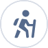 Icon of a figure walking