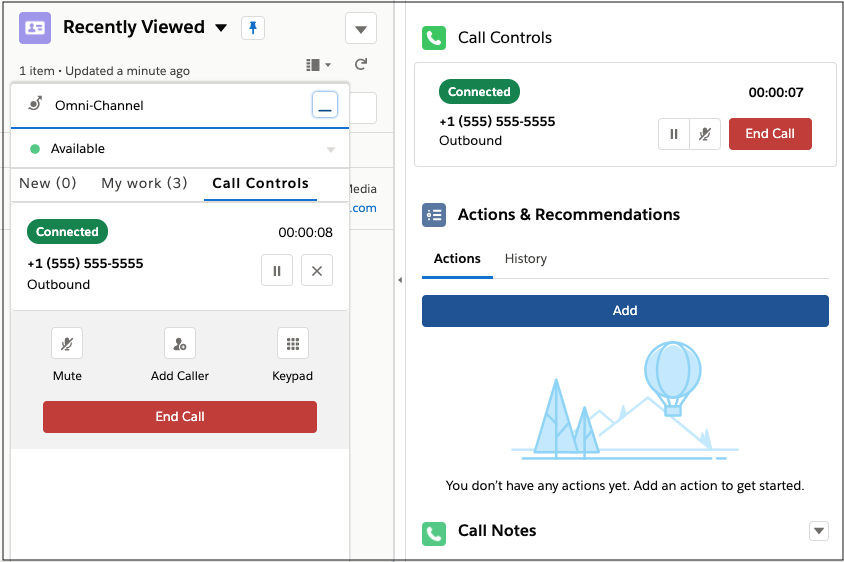 Omni-Channel utility related record window.