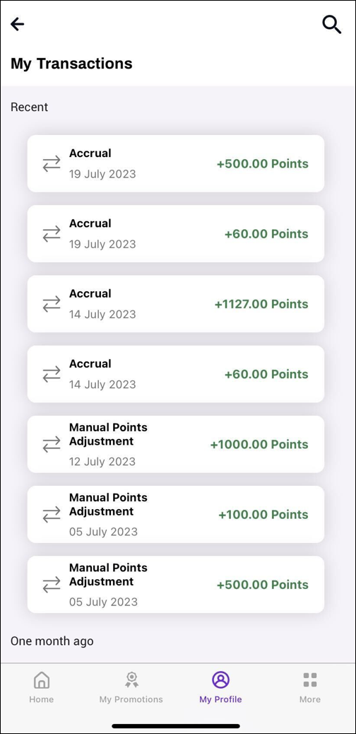 My Transactions