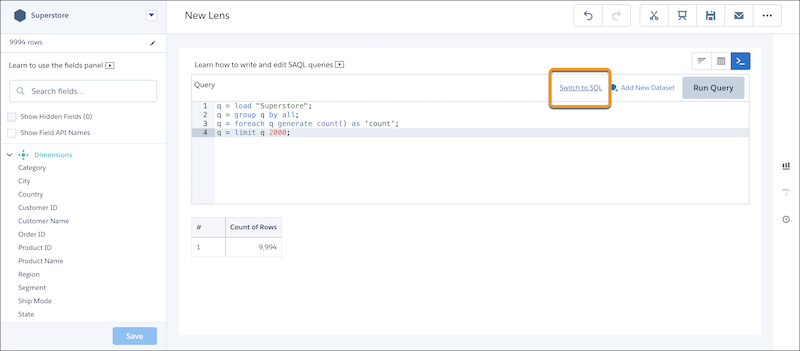 Quick Start: Run Your First Query | SQL for Analytics Developer Guide ...
