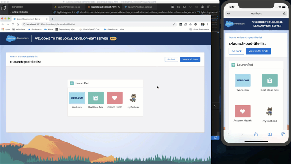 Preview components using Local Development