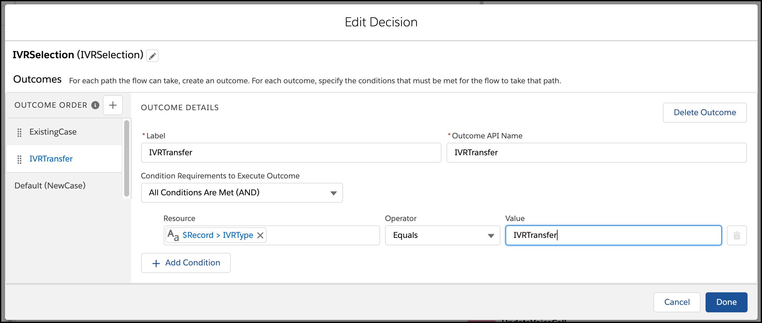 Edit decision for flow