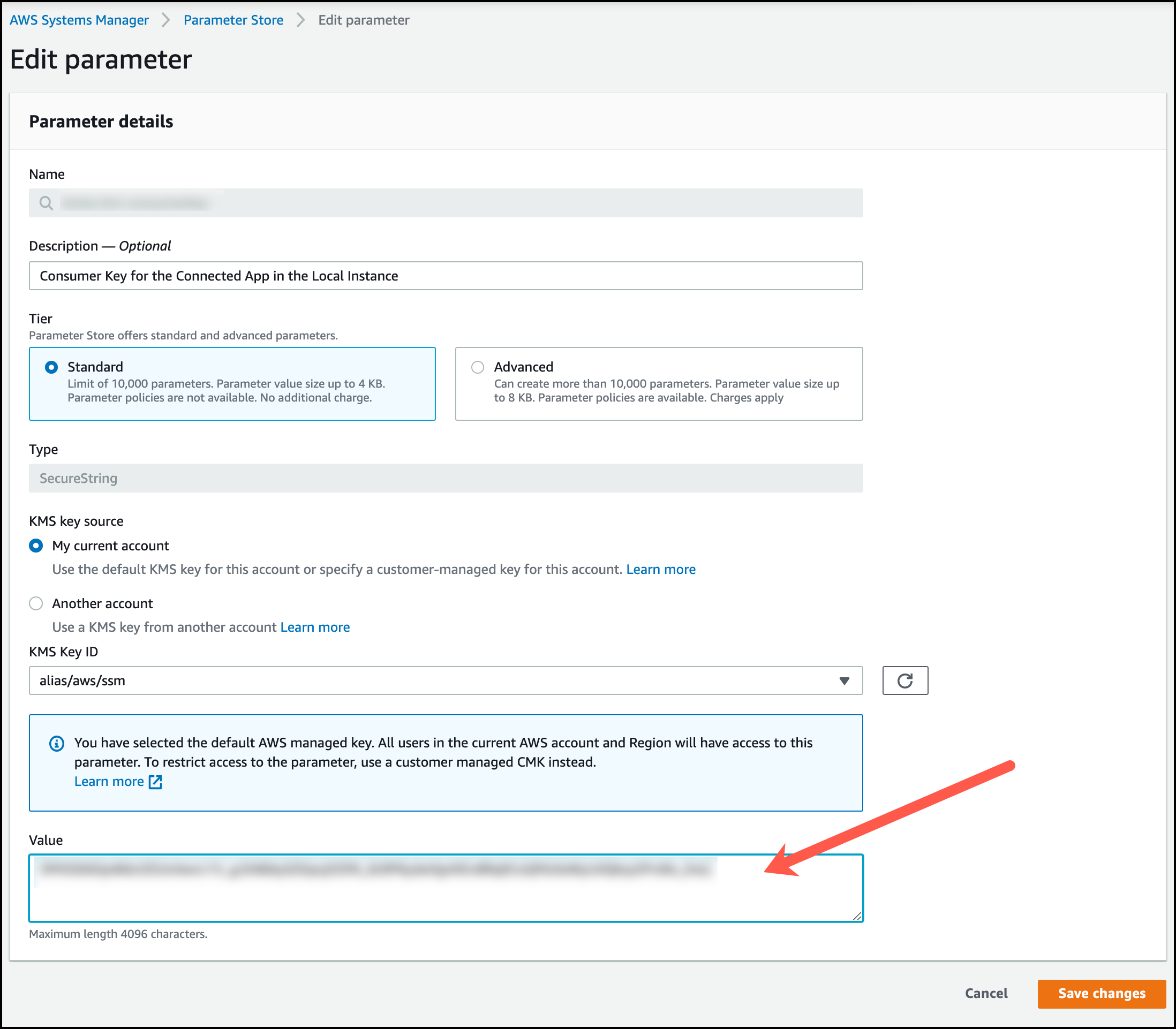 AWS consumer key