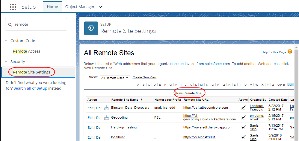 The page shows all sites that are allowed.